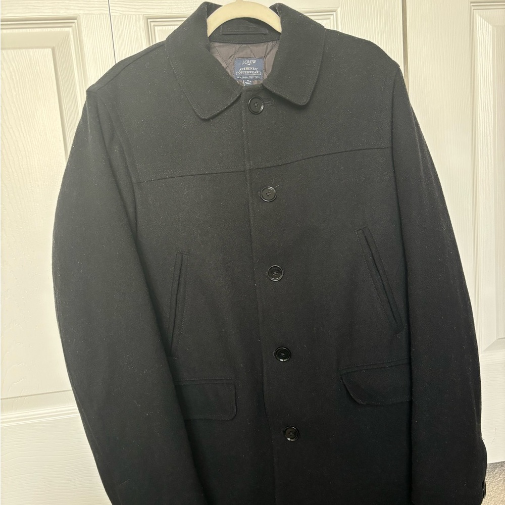 Black wool classic J. Crew coat